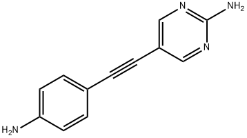 5-[(4-aminophenyl)ethynyl]pyrimidin-2-amine Structure