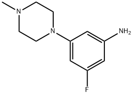 Benzenamine, 3-fluoro-5-(4-methyl-1-piperazinyl)- Structure