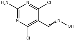 5-Pyrimidinecarboxaldehyde, 2-amino-4,6-dichloro-, oxime Structure