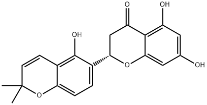 [2,6'-Bi-2H-1-benzopyran]-4(3H)-one, 5,5',7-trihydroxy-2',2'-dimethyl-, (2S)- Structure