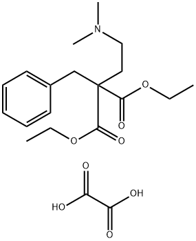 Propanedioic acid, 2-[2-(dimethylamino)ethyl]-2-(phenylmethyl)-, 1,3-diethyl ester, ethanedioate (1:1) Structure