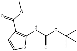 methyl 2-(tert-butoxycarbonylamino)thiophene-3-carboxylate 구조식 이미지