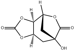 4,7-Methano-1,3-dioxolo[4,5-c]oxepin-2,6(4H)-dione, tetrahydro-7-hydroxy-, (3aS,4R,7R,8aR)- 구조식 이미지