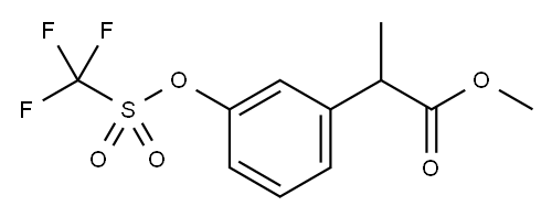 α-Methyl-3-[[(trifluoromethyl)sulfonyl]oxy]-benzeneacetic Acid Methyl Ester Structure
