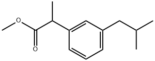 α-Methyl-3-(2-methylpropyl)-benzeneacetic Acid Methyl Ester Structure