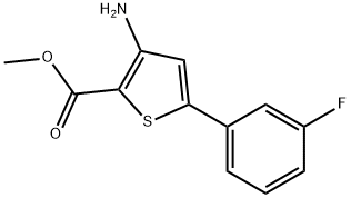 2-Thiophenecarboxylic acid, 3-amino-5-(3-fluorophenyl)-, methyl ester Structure