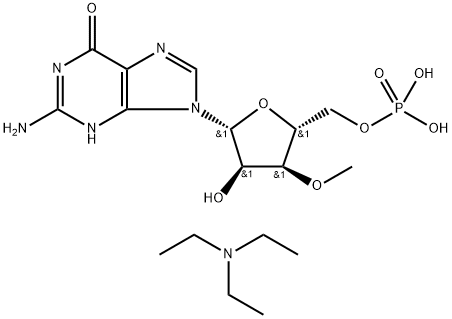 5'-Guanylic acid, 3'-O-methyl-, compd. with N,N-diethylethanamine (1:1) 구조식 이미지