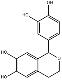 1H-2-Benzopyran-6,7-diol, 1-(3,4-dihydroxyphenyl)-3,4-dihydro- 구조식 이미지