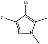 1H-Pyrazole, 4-bromo-3-chloro-1,5-dimethyl- 구조식 이미지