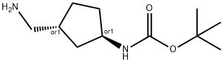 CarbaMic acid, [(1R,3R)-3-(aMinoMethyl)cyclopentyl]-, 1,1-diMethylethyl ester, rel
 (RaceMic) Structure