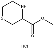 Thiomorpholine-3-carboxylic acid methyl ester hydrochloride Structure