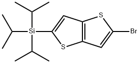 Thieno[3,2-b]thiophene, 2-bromo-5-[tris(1-methylethyl)silyl]- Structure