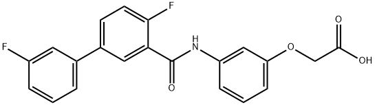 Acetic acid, 2-[3-[[(3',4-difluoro[1,1'-biphenyl]-3-yl)carbonyl]amino]phenoxy]- 구조식 이미지