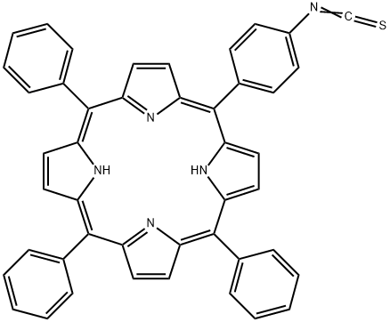 5-(4-isothiocyanatophenyl)-10,15,20-(triphenyl)porphyrin Structure
