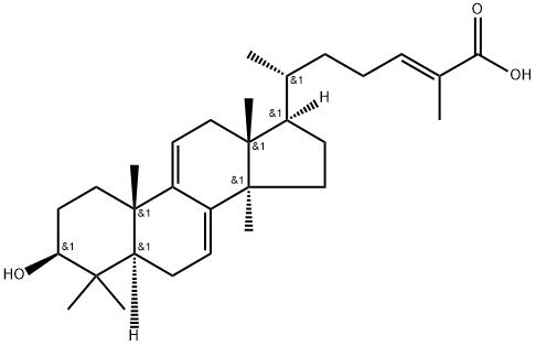 (24E)-3β-Hydroxy-5α-lanosta-7,9(11),24-trien-26-oic acid Structure