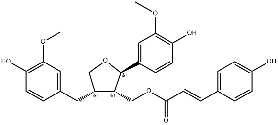 Lariciresinol p-coumarate 구조식 이미지