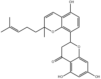 [2,8'-Bi-2H-1-benzopyran]-4(3H)-one, 5,5',7-trihydroxy-2'-methyl-2'-(4-methyl-3-pentenyl)- (9CI) Structure