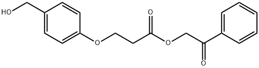 Propanoic acid, 3-[4-(hydroxymethyl)phenoxy]-, 2-oxo-2-phenylethyl ester Structure