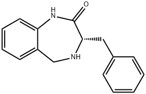 2H-1,4-Benzodiazepin-2-one, 1,3,4,5-tetrahydro-3-(phenylmethyl)-, (3S)- Structure