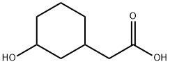 Cyclohexaneacetic acid, 3-hydroxy- Structure