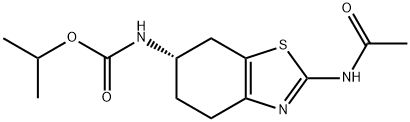 Carbamic acid, N-[(6S)-2-(acetylamino)-4,5,6,7-tetrahydro-6-benzothiazolyl]-, 1-methylethyl ester Structure