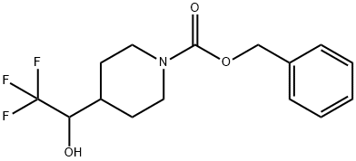 1-Piperidinecarboxylic acid, 4-(2,2,2-trifluoro-1-hydroxyethyl)-, phenylmethyl ester Structure