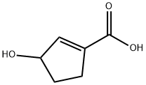 1-Cyclopentene-1-carboxylic acid, 3-hydroxy- 구조식 이미지