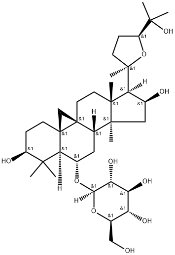시클로아스트라제놀-6-O-β-D-글루코시드 구조식 이미지