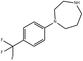 Hexahydro-1-[4-(trifluoromethyl)phenyl]-1H-1,4-diazepine 구조식 이미지