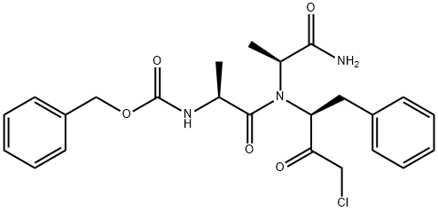 benzyloxycarbonylalanyl-alanyl phenylalanine chloromethyl ketone Structure