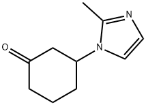 Cyclohexanone, 3-(2-methyl-1H-imidazol-1-yl)- Structure