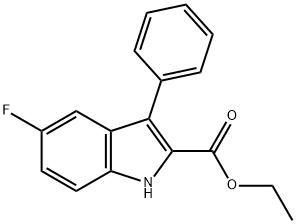 1H-Indole-2-carboxylic acid, 5-fluoro-3-phenyl-, ethyl ester Structure