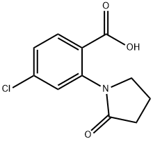 Benzoic acid, 4-chloro-2-(2-oxo-1-pyrrolidinyl)- 구조식 이미지