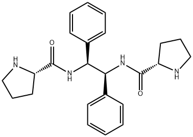 (S)-N-((1S,2S)-1,2-diphenyl-2-((S)-pyrrolidine-2-carboxaMido)ethyl)pyrrolidine-2-carboxaMide Structure