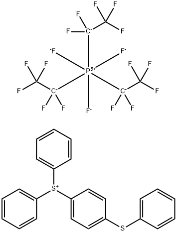 Diphenyl[4-(phenylthio)phenyl]sulfonium, trifluorotris(1,1,2,2,2-pentafluoroethyl)phosphate(1-) (1:1) Structure