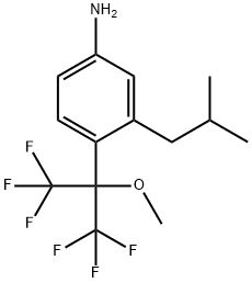 Benzenamine, 3-(2-methylpropyl)-4-[2,2,2-trifluoro-1-methoxy-1-(trifluoromethyl)ethyl]- Structure