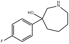 1H-Azepin-3-ol, 3-(4-fluorophenyl)hexahydro- Structure