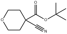2H-Pyran-4-carboxylic acid, 4-cyanotetrahydro-, 1,1-dimethylethyl ester 구조식 이미지