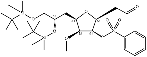 3,6-Anhydro-2,4,7-trideoxy-8,9-bis-O-[(1,1-dimethylethyl)dimethylsilyl]-5-O-methyl-4-[(phenylsulfonyl)methyl]-D-glycero-D-gulo-nonose Structure
