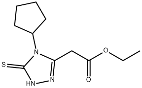 ethyl 2-(4-cyclopentyl-5-sulfanyl-4H-1,2,4-triazol-3-yl)acetate Structure
