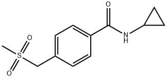 Benzamide, N-cyclopropyl-4-[(methylsulfonyl)methyl]- Structure