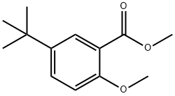 Benzoic acid, 5-(1,1-dimethylethyl)-2-methoxy-, methyl ester Structure