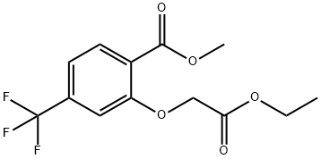 Benzoic acid, 2-(2-ethoxy-2-oxoethoxy)-4-(trifluoromethyl)-, methyl ester Structure