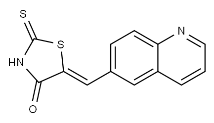 4-Thiazolidinone, 5-(6-quinolinylmethylene)-2-thioxo-, (5Z)- Structure
