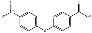 3-Pyridinecarboxylic acid, 6-[(4-nitrophenyl)thio]- Structure