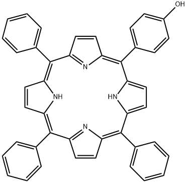 5,10,15-triphenyl-20-(4-hydroxyphenyl)-21H,23H-porphyrin 구조식 이미지