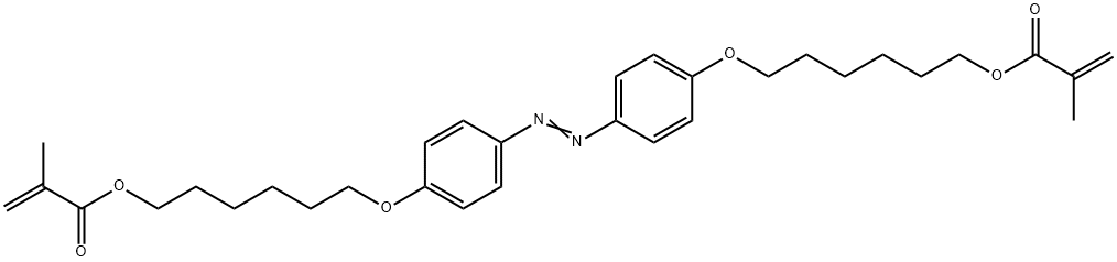 2-Propenoic acid, 2-methyl-, azobis(4,1-phenyleneoxy-6,1-hexanediyl) ester (9CI) Structure