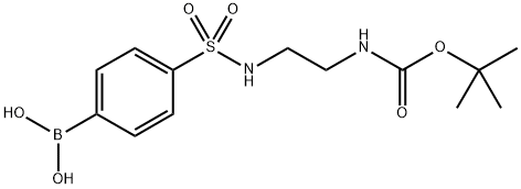 N-(2-Boc-aminoethyl) 4-boronobenzenesulfonamide Structure