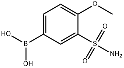 Boronic acid, B-[3-(aminosulfonyl)-4-methoxyphenyl]- Structure