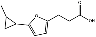 2-Furanpropanoic acid, 5-(2-methylcyclopropyl)- Structure